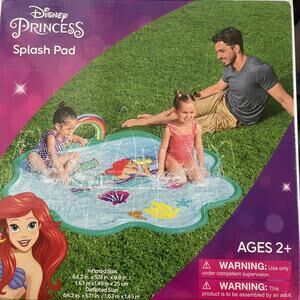Disney Princess Ariel The Little Mermaid Splash Pad Pool Sprinkler Mat 64in×57i